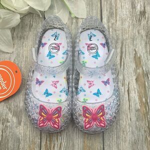 Baby Toddler Girls Butterfly Jelly Flat Sandal Shoes Size 7